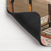 Schreibtisch, Walnuss mit Arabeskemarketerie Mousepad (Ecke)