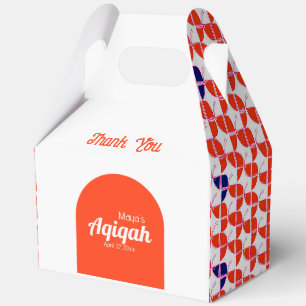 SCHREIBTISCH weißes Orangenmuster, Aqiqah Babydusc Geschenkschachtel