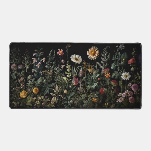 Schreibtisch, Wildblumen Cotgcore-Stil, Schreibtischunterlage (Vorderseite)