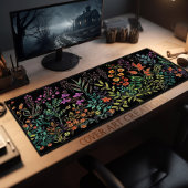 Schreibtisch, Wildblumen Lavendel und Orange Schreibtischunterlage