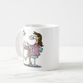 Schreibtischarbeiter Kaffeetasse (Vorderseite Links)