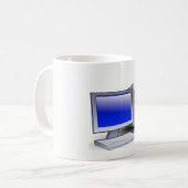 Schreibtischcomputer Kaffeetasse (Vorderseite Links)