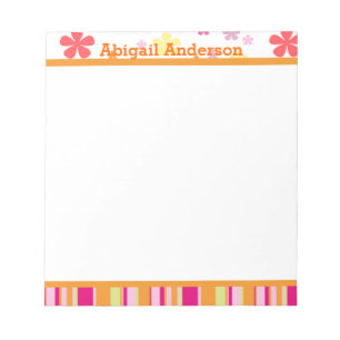 Schreibtische und Streifen - Personal Notepad Notizblock