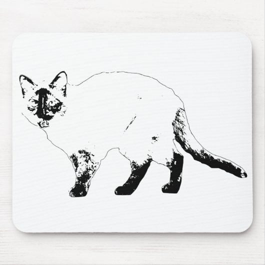 Schreibtischkante, Katzenlinienpad Mousepad (Vorne)