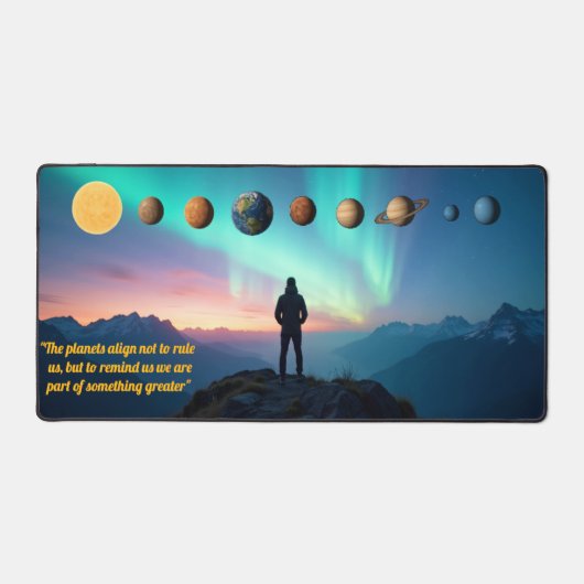 Schreibtischmatte für kosmische Ausrichtung - Plan (Vorderseite)