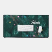 Schreibtischmatte in Grünen Blätter und Punkten de (Tastatur & Maus)