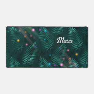 Schreibtischmatte in Grünen Blätter und Punkten de