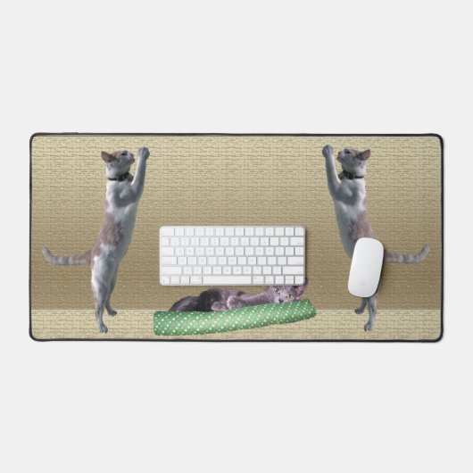 Schreibtischmatte - Katzen beim Spielen (Tastatur & Maus)