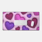 Schreibtischmatte mit 3D-Glosshörnchen (Tastatur & Maus)