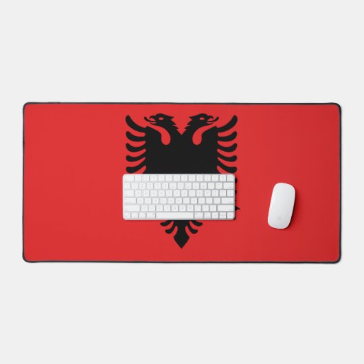 Schreibtischmatte mit Flagge Albaniens (Tastatur & Maus)