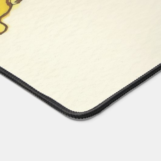 Schreibtischmatte mit gelben Pflücken (Ecke)