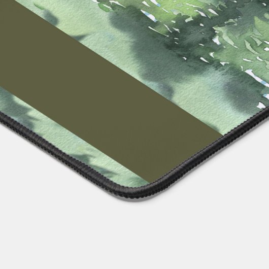 Schreibtischmatte mit grünen Spruce-Bäumen (Ecke)