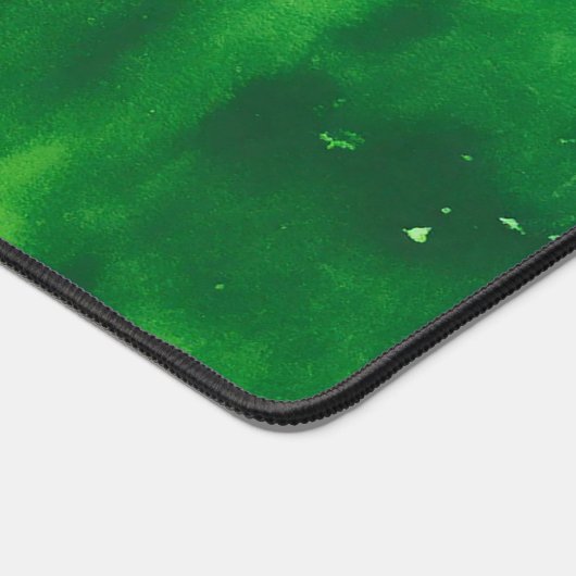 Schreibtischmatte mit grüner Aquarellfarbe (Ecke)