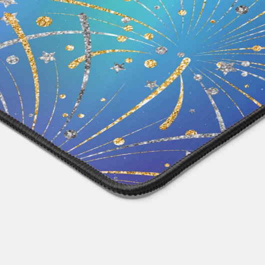 Schreibtischmatte mit Imitaten Gold & Silber Firew (Ecke)