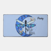 Schreibtischmatte mit Mond und Libellen (Vorderseite)