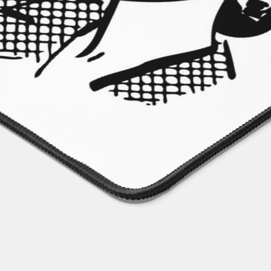 Schreibtischmatte mit Retro Lady * Zurück an die A (Ecke)