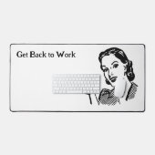 Schreibtischmatte mit Retro Lady * Zurück an die A (Tastatur & Maus)