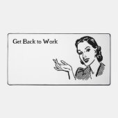 Schreibtischmatte mit Retro Lady * Zurück an die A (Vorderseite)