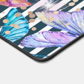 Schreibtischmatte mit schwarzen Streifen (Ecke)