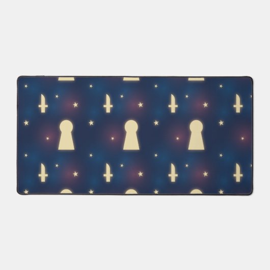 Schreibtischmatte mit Starry Night Knife Keyhole M (Vorderseite)