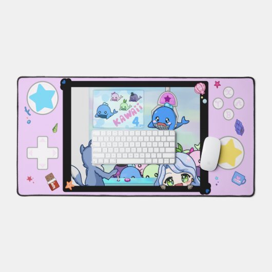 Schreibtischmatte pink (Tastatur & Maus)