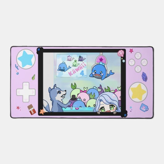 Schreibtischmatte pink (Vorderseite)