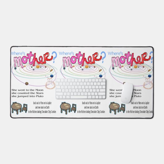 Schreibtischmatte Wo ist Mutter? (Tastatur & Maus)