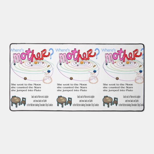 Schreibtischmatte Wo ist Mutter? (Vorderseite)