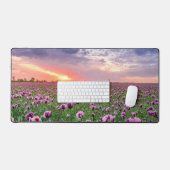 Schreibtischmatten mit Lila gestuften Blume (Tastatur & Maus)