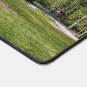 Schreibtischmatten mit Person mit Grauberg (Ecke)