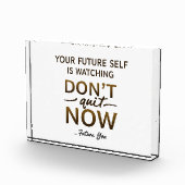 Schreibtischmotivation Akrylblock - Beenden Sie je Fotoblock (Rechts)