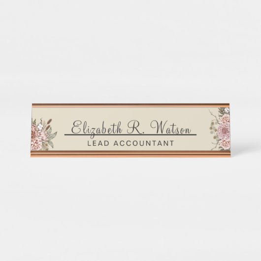 Schreibtischname Plakat Personalisierte neue Stell Schreibtischnamensplakette (Vorderseite )