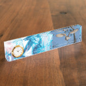 Schreibtischname Plakette (Seite)