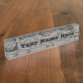 Schreibtischname Plakette (Seite)