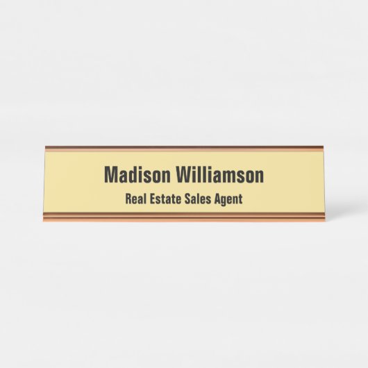 Schreibtischnamensplatte in modernem, klassischem  schreibtischnamensplakette (Vorderseite )