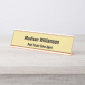 Schreibtischnamensplatte in modernem, klassischem  schreibtischnamensplakette (Vorderseite )