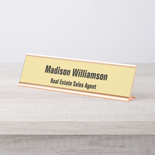 Schreibtischnamensplatte in modernem, klassischem  schreibtischnamensplakette (Vorderseite )