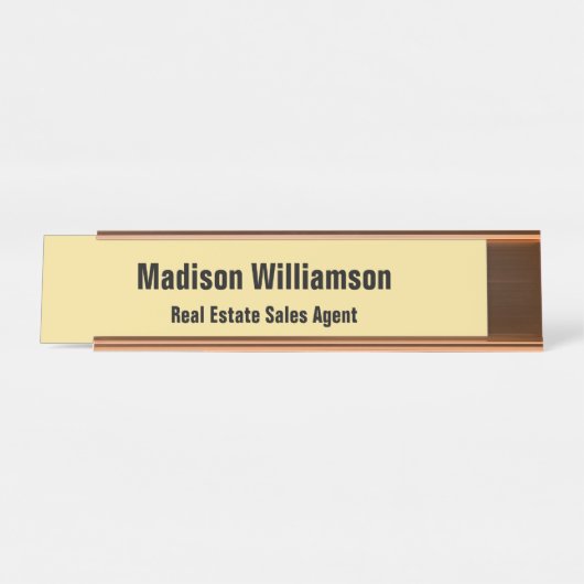 Schreibtischnamensplatte in modernem, klassischem  schreibtischnamensplakette (Vorderseite )