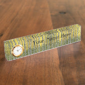 Schreibtischnamensplatte mit Uhrenoption - Akadisc Namensplakette (Seite)