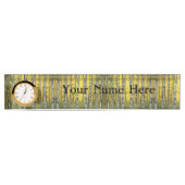 Schreibtischnamensplatte mit Uhrenoption - Akadisc Namensplakette (Vorderseite)