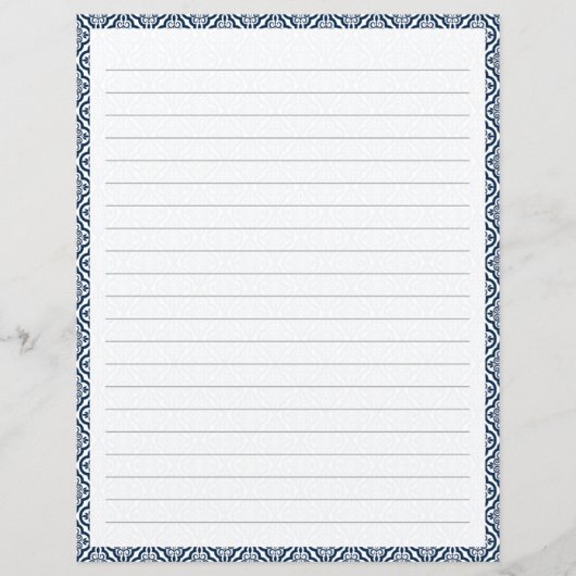 Schreibtischpapier für eingeklemmte Buchstaben (Vorderseite)