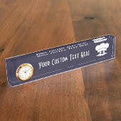 Schreibtischplatte des Koch kundenspezifische Farb Namensplakette (Seite)