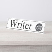 Schreibtischplatte Schreibtischnamensplakette (Vorderseite )