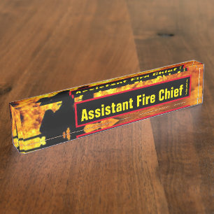Schreibtischschild für Feuerwehrhelfer