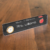 Schreibtischschild für rote Apfelschalkpappe (Seite)