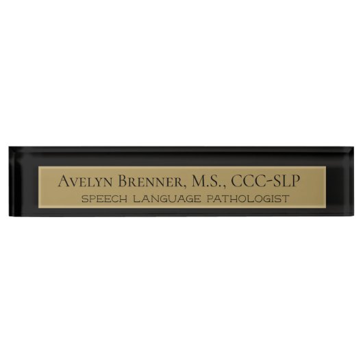 Schreibtischschild für Sprachpathologen (Vorderseite)
