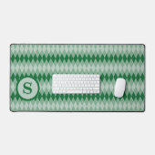 Schreibtischunterlage - Argyle-Muster in Grün mit (Tastatur & Maus)