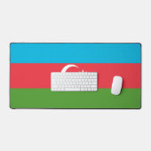 Schreibtischunterlage mit der Flagge Aserbaidschan (Tastatur & Maus)