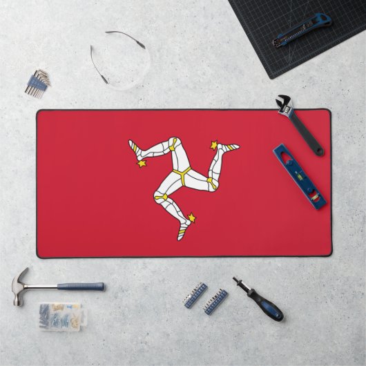 Schreibtischunterlage mit Flagge der Isle of Man,  (Arbeitsplatz)