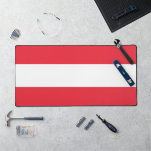 Schreibtischunterlage mit Flagge Österreichs